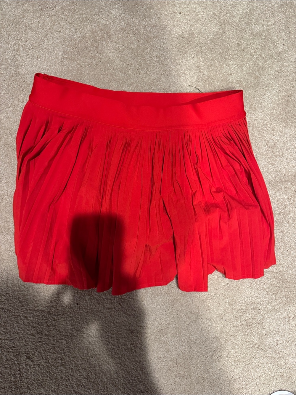 Lululemon Red Pleated Mini Skirt